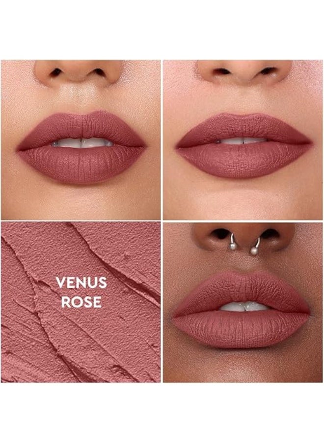 كيرو أحمر شفاه سائل غير لامع من كيرو، لون فينوس روز (وردي مرجاني)، 5 مل، مقاوم للانتقال، لون شفاه سائل، يدوم طويلاً، نباتي، خالٍ من البارابين، زيت الأفوكادو، أحمر شفاه غير سام للون غني - Image 3